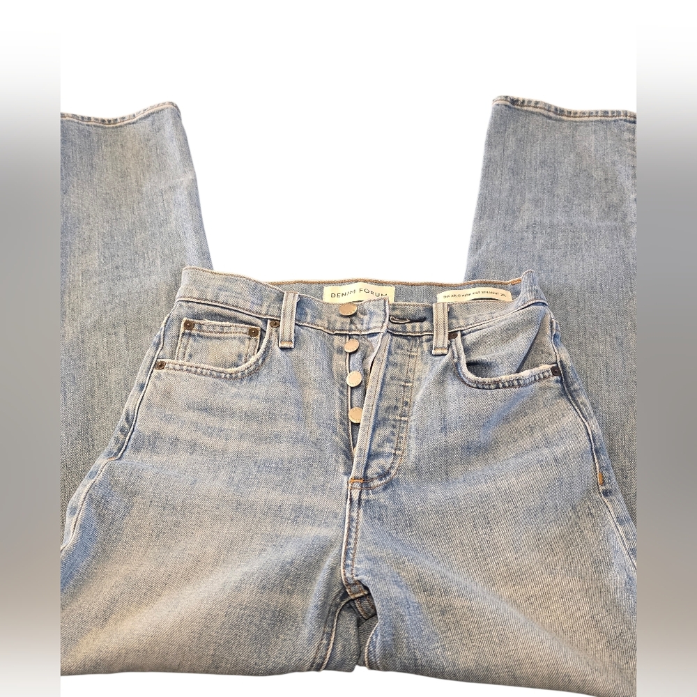DENIM FORUM “The Arlo” High-Rise Straight Jeans (size 24)